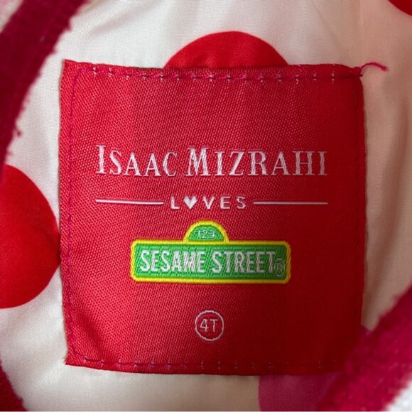 Isaac Mizrahi Girls Fur Jacket With Striped Trim White & Pink Size 4T - Picture 4 of 5